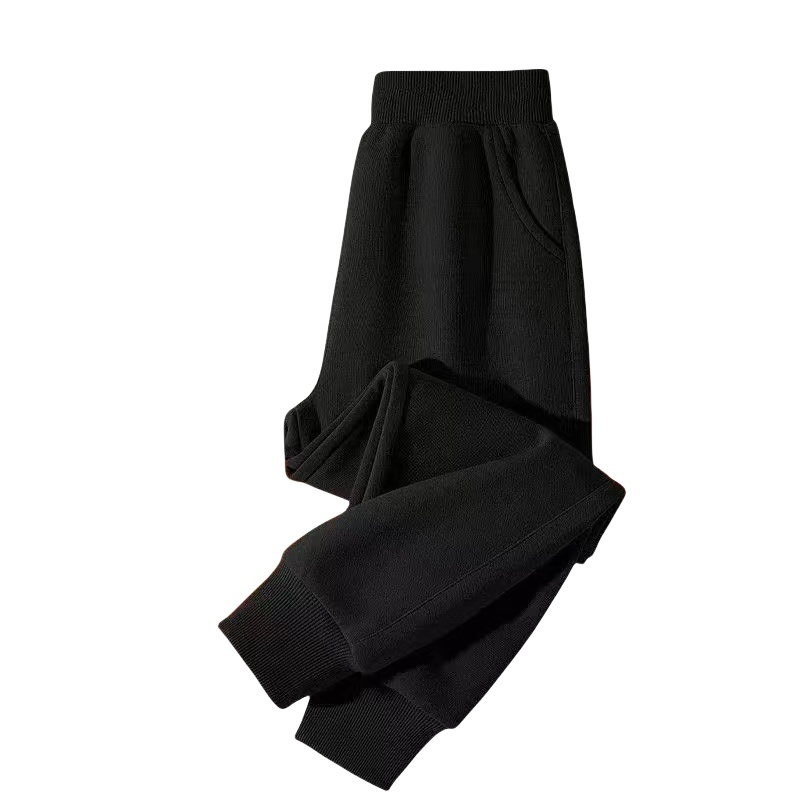 【米果妈】儿童2025秋冬新款时尚加绒运动裤B5053