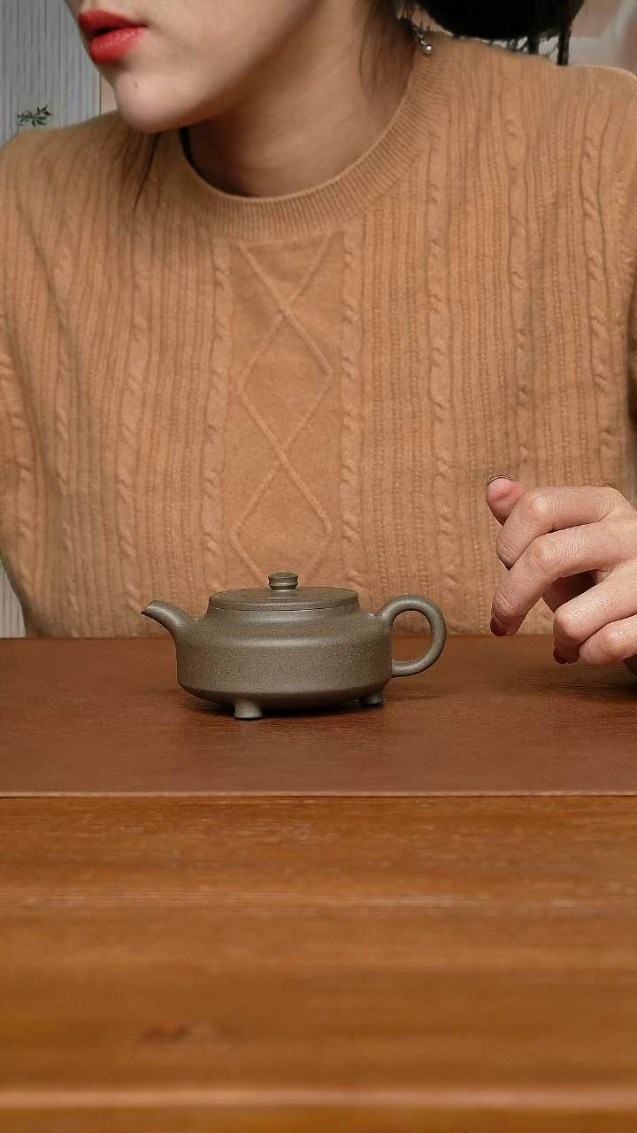 【闪购商品】紫砂茶杯郑志涛 周盘 青灰泥150cc