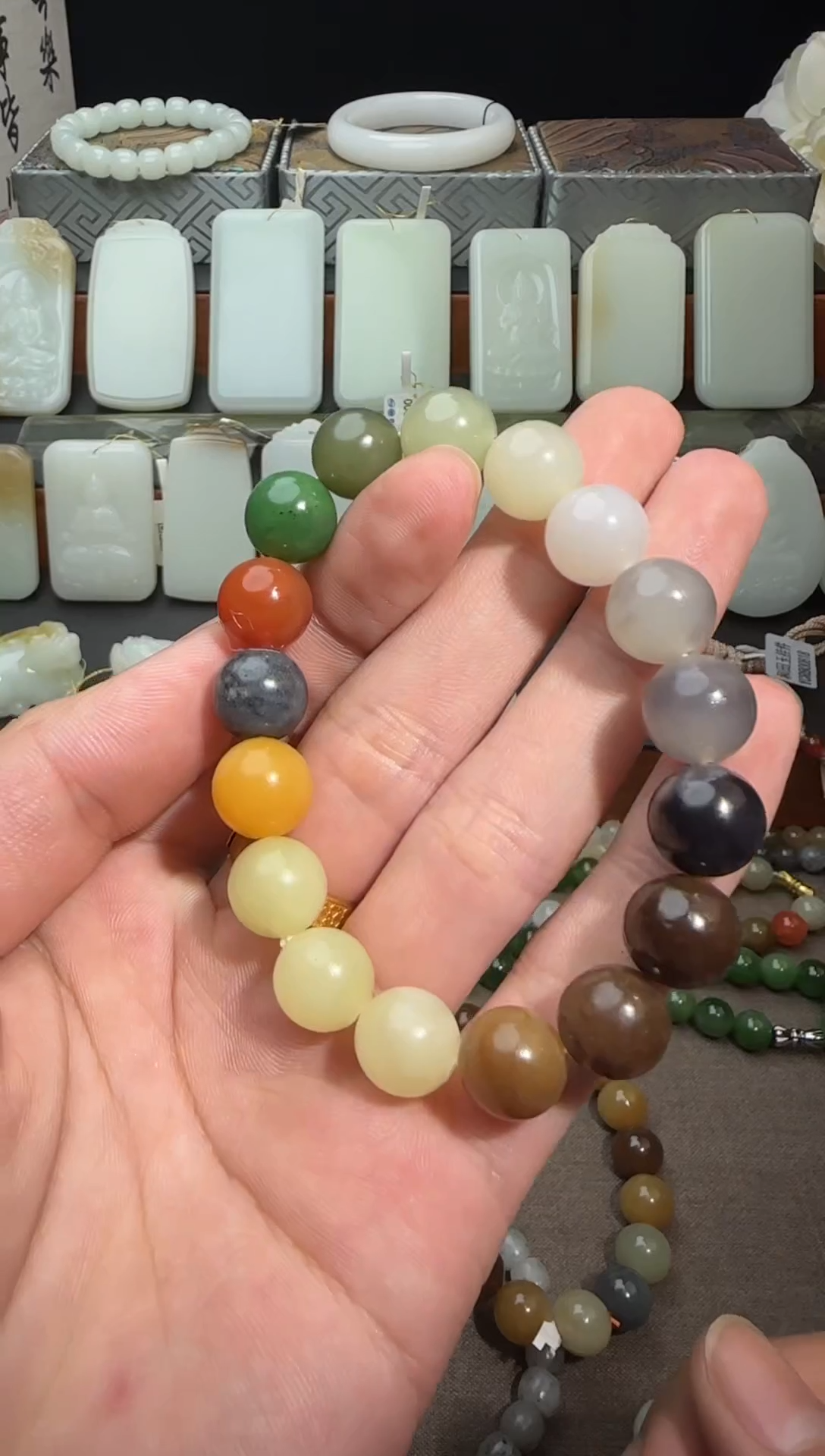 【闪购商品】和田玉手链未镶嵌和田玉多宝手串