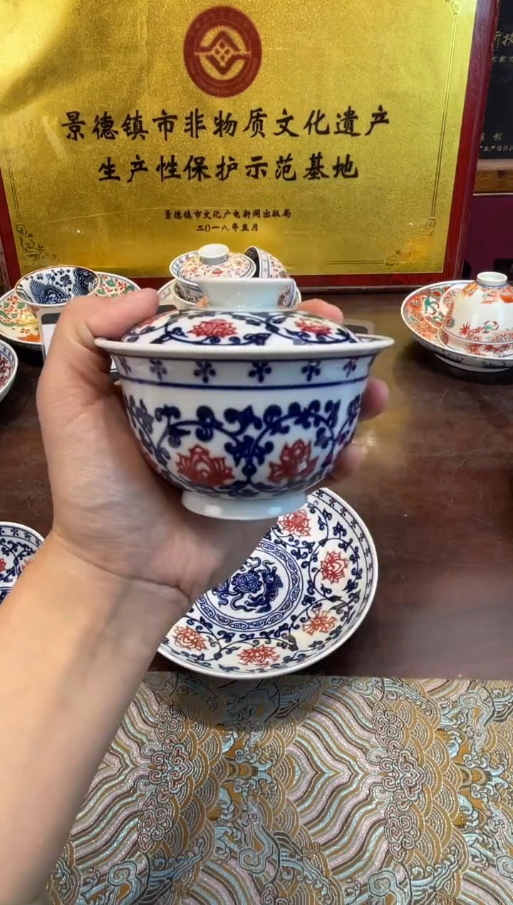 杯子瓷景德镇源头工厂生产，手工手绘
