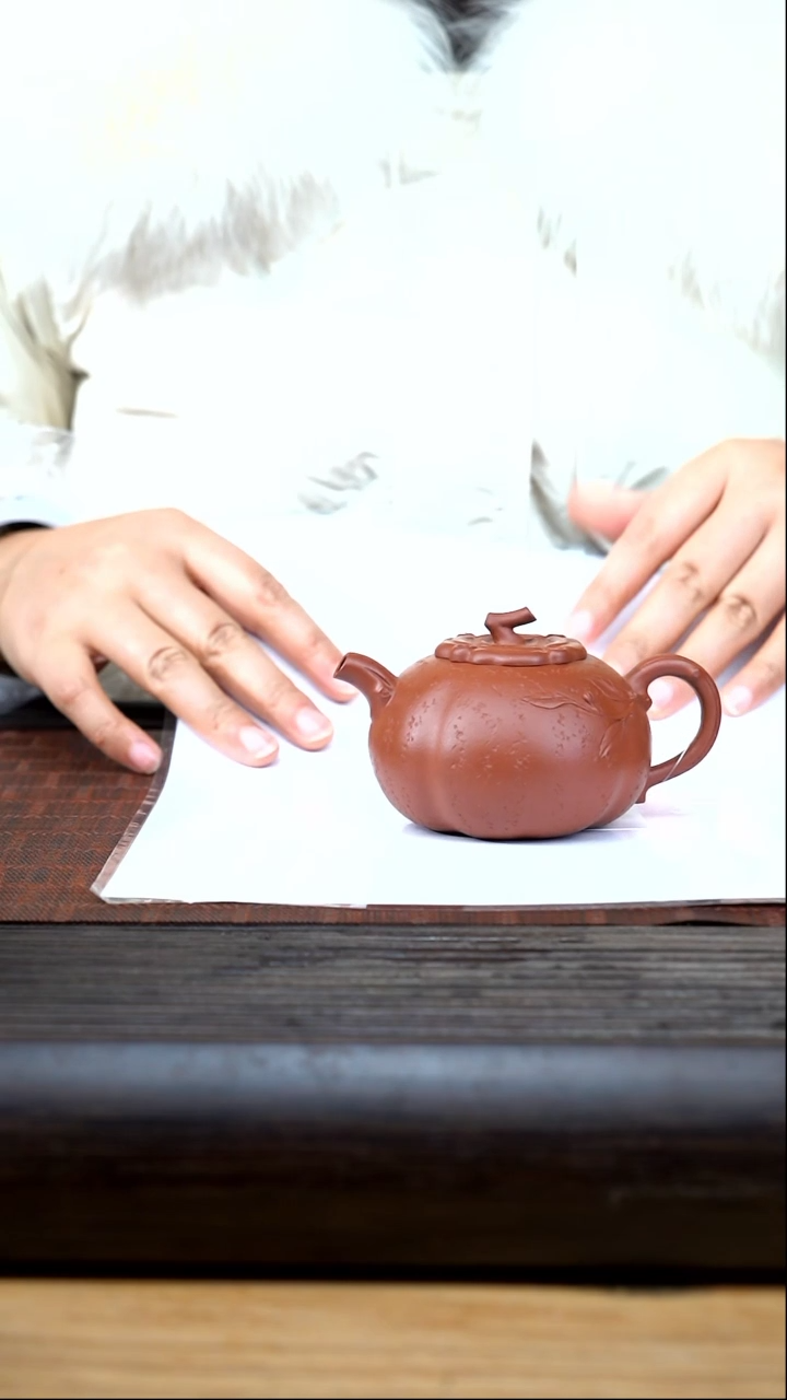 【闪购商品】紫砂茶壶sq 大红袍 柿柿如意