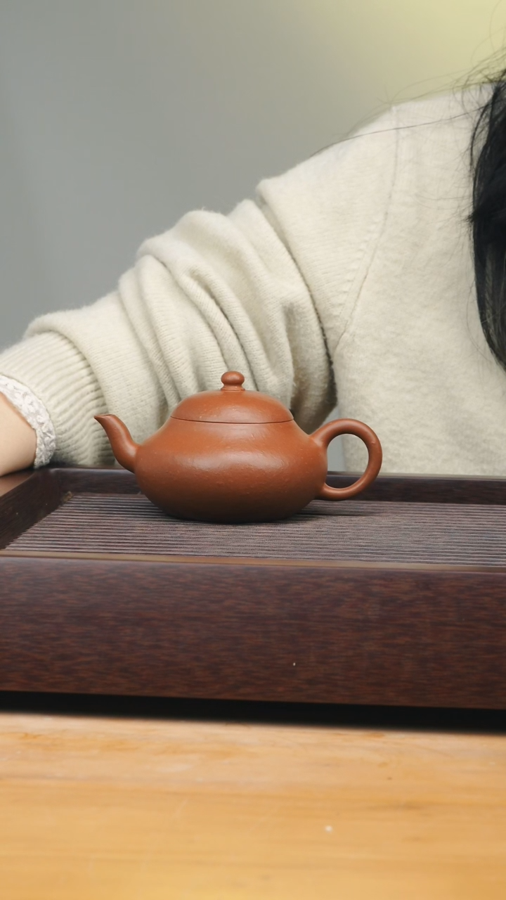 【闪购商品】紫砂茶壶梨形壶朱泥