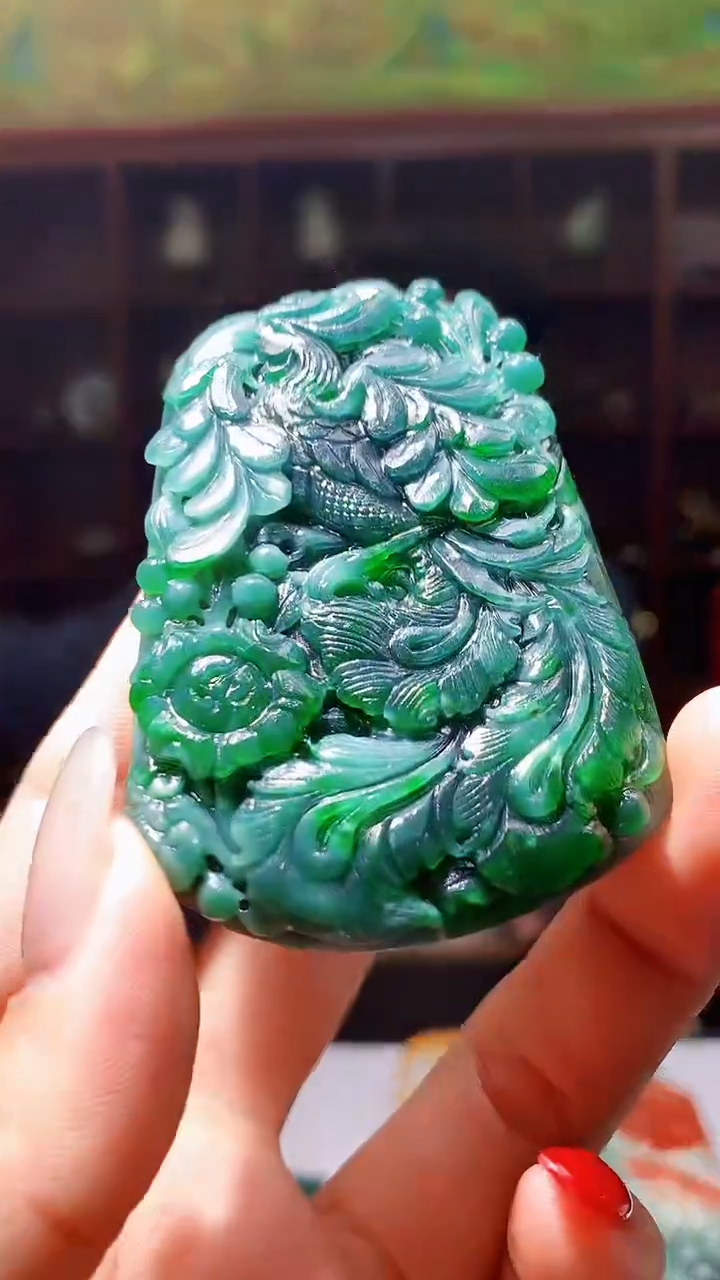 【闪购商品】定制翡翠未镶嵌1049hm-毛货挂件47