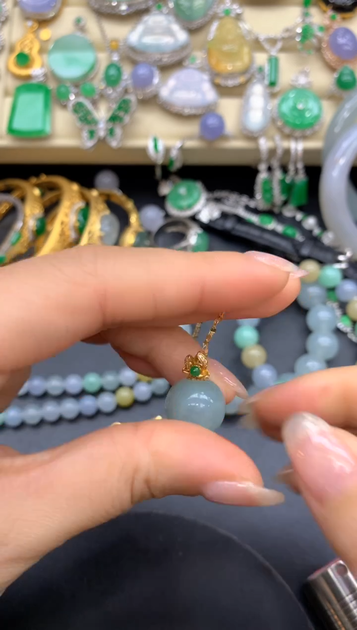 【闪购商品】翡翠颈饰18K金镶嵌194-中国好珍宝