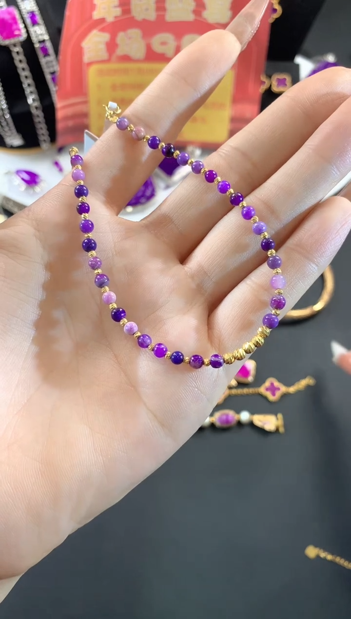 【闪购商品】苏纪石（舒俱来）.18K金镶嵌舒俱来手链