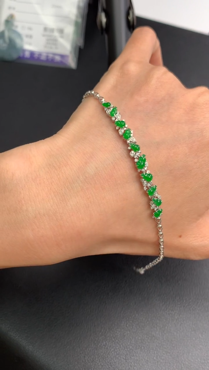 【闪购商品】定制翡翠18K金镶嵌模式推广期24小时鉴赏期