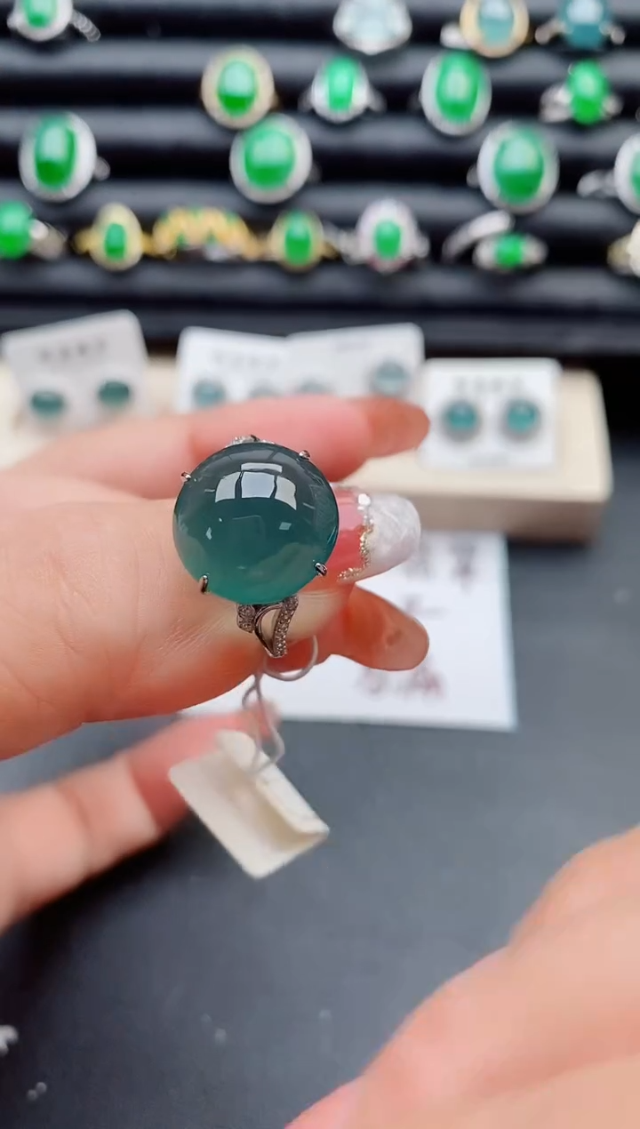 【闪购商品】翡翠戒指银S925镶嵌312312