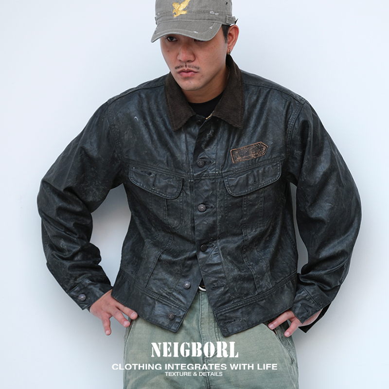 【巡洋舰】NEIGBORL钊叔制潮流310g重磅水洗灯芯绒翻领工装夹克
