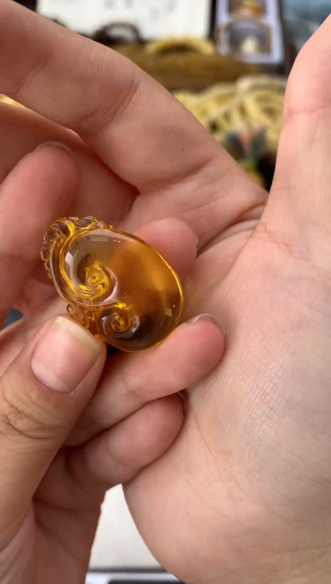 【闪购商品】蜜蜡珠宝奇石未镶嵌007琥珀蜜蜡 微瑕