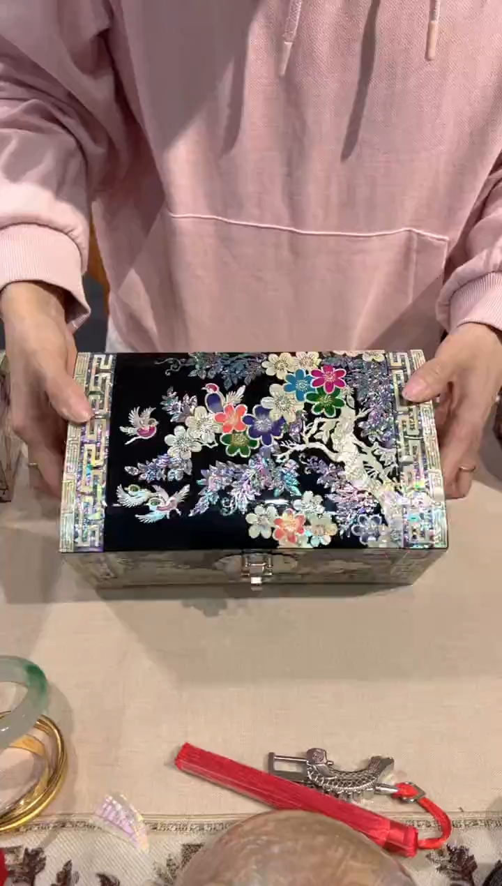 【闪购商品】样品鱼锁全满螺满贝底弘贝雅螺钿漆器文化馆