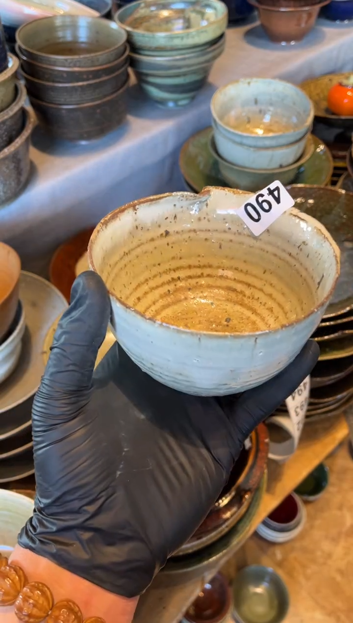 【闪购商品】瓷片490微瑕手工粗陶麻点小碗1只