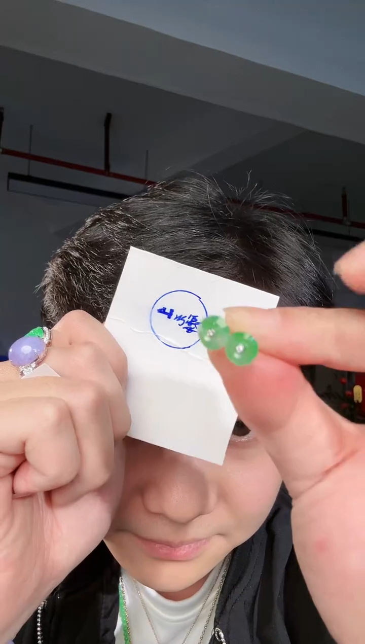 【闪购商品】翡翠耳饰18K金镶嵌缅料A货翡翠/支持复检/一件