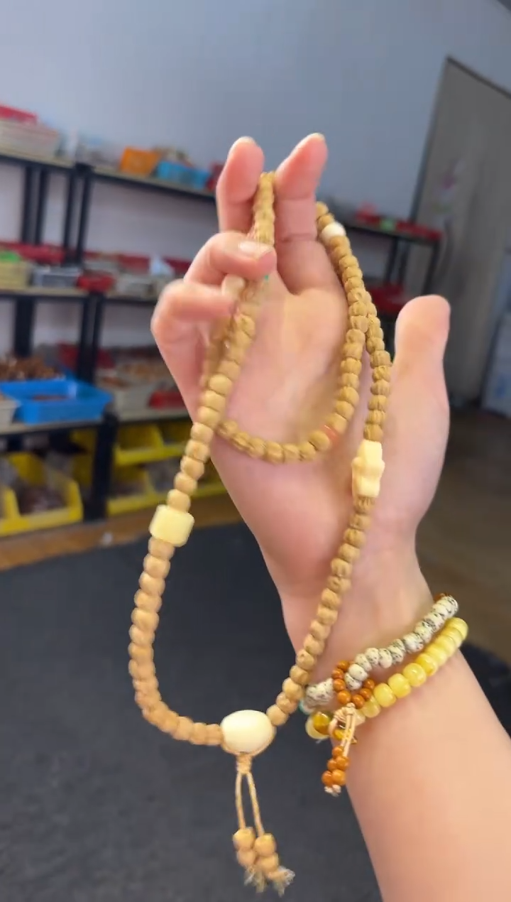 菩提根/象牙果吊坠百香籽设计108颗