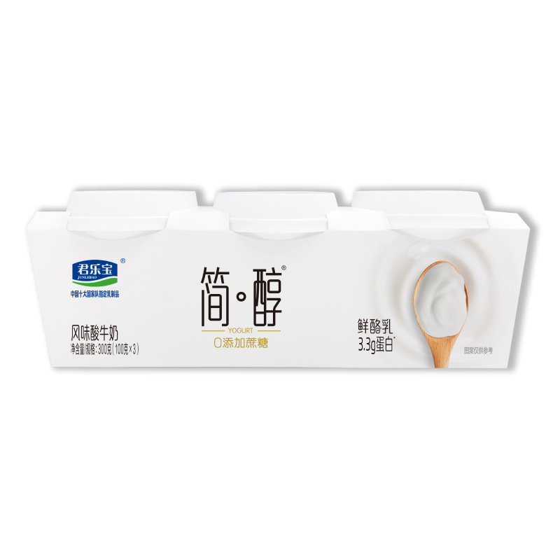 君乐宝简醇0添加蔗糖单杯3*100g
