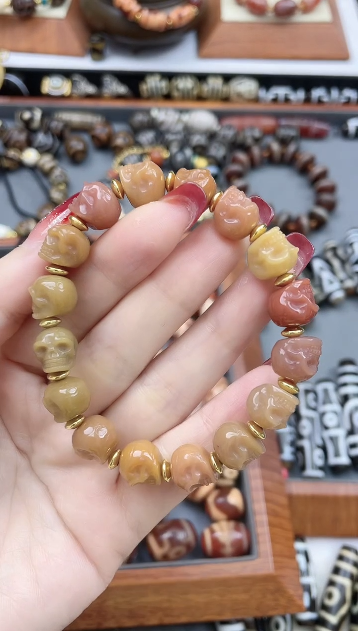 【闪购商品】玛瑙/玉髓手串未镶嵌美拉德尸尸手串