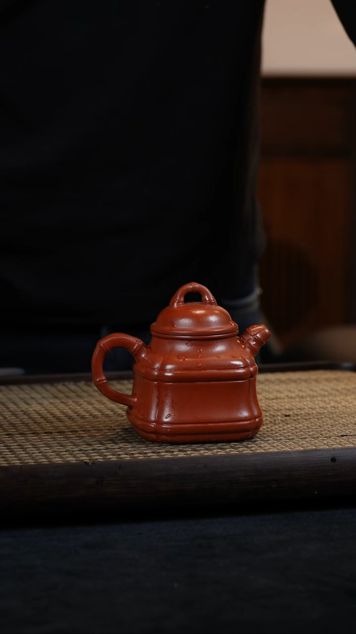 【闪购商品】紫砂茶壶紫砂茶壶竹鼎朱泥茶壶200cc