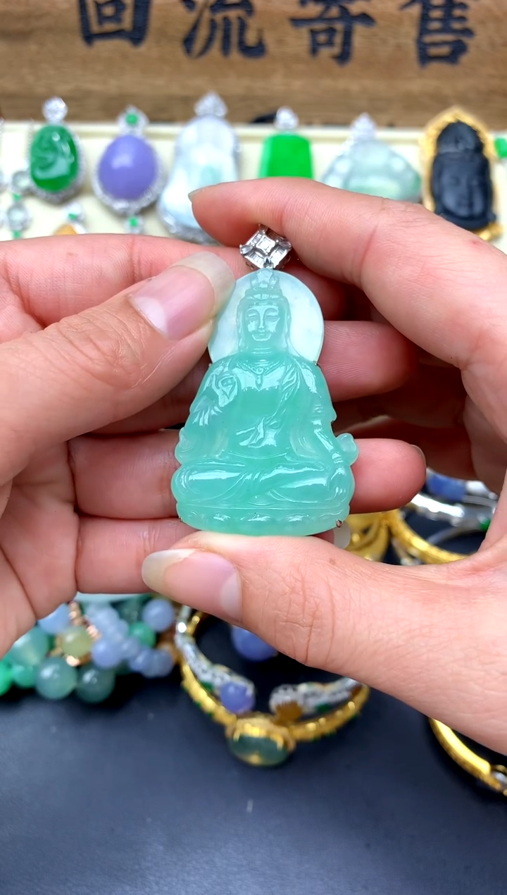 【闪购商品】翡翠颈饰18K金镶嵌210-中国好珍宝