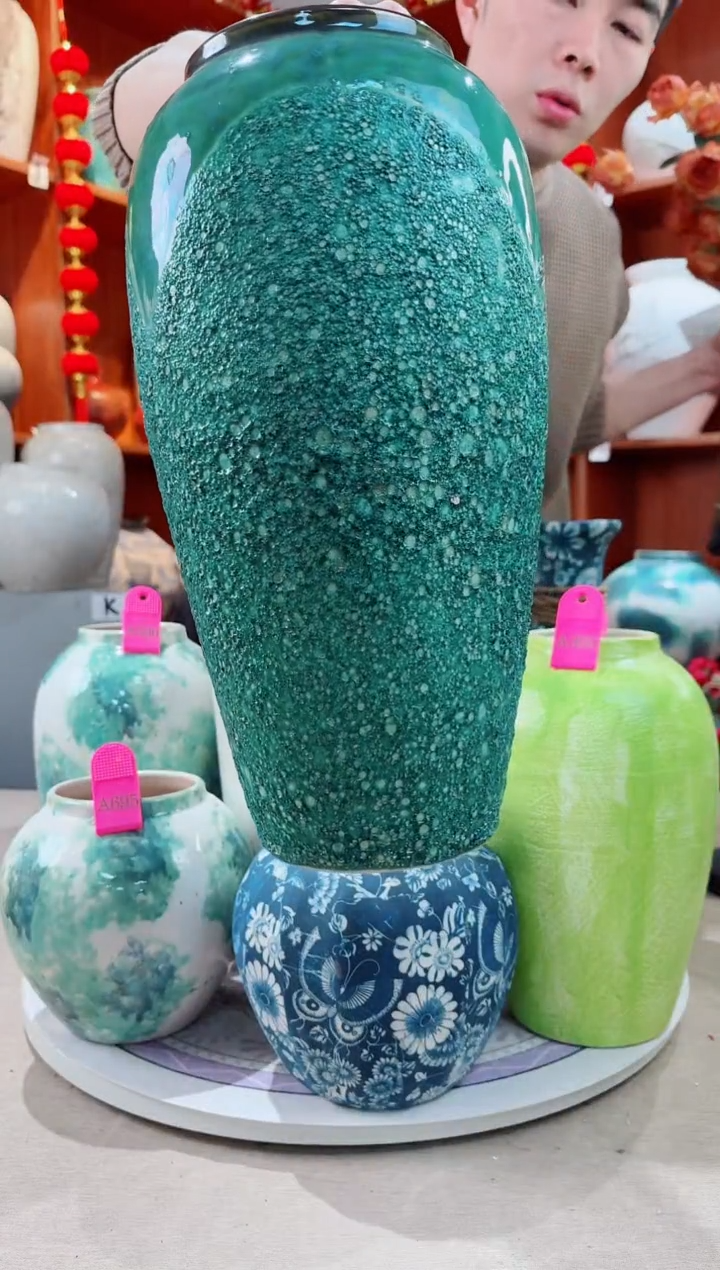 【闪购商品】瓶绿森林 大号 精品陶瓷花瓶 无花 