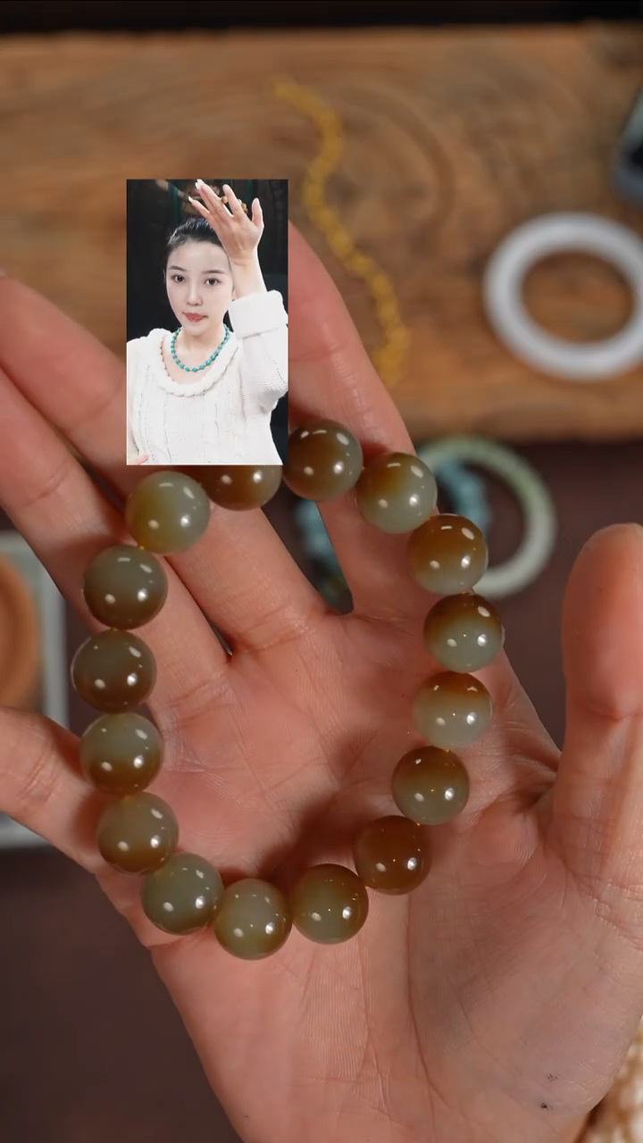 未镶嵌手串和田玉雪*迩若雨臣品质回血