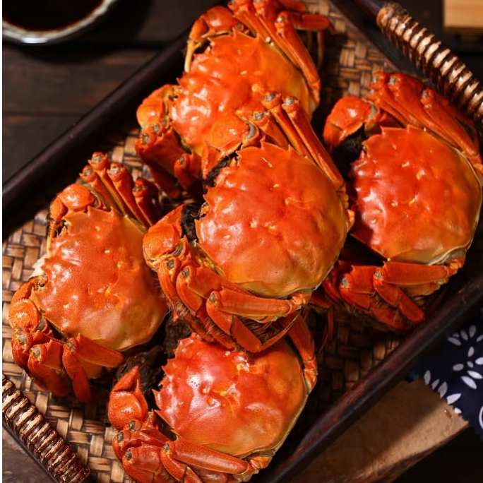 【活蟹现发】江苏精品大闸蟹  公3.5-3.3母2.5-2.3两  对半  6/8/10只