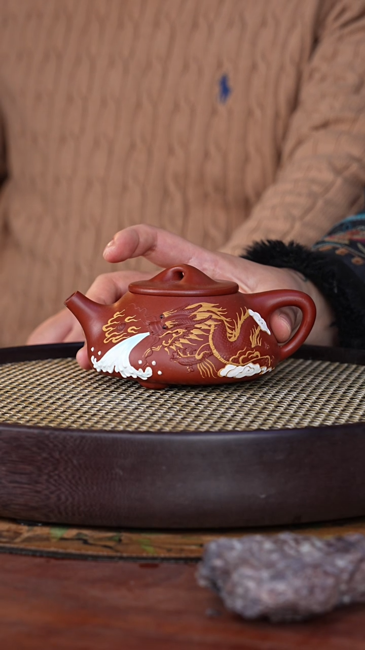 【闪购商品】紫砂茶壶洪滔18-76  龙山朱砂石瓢
