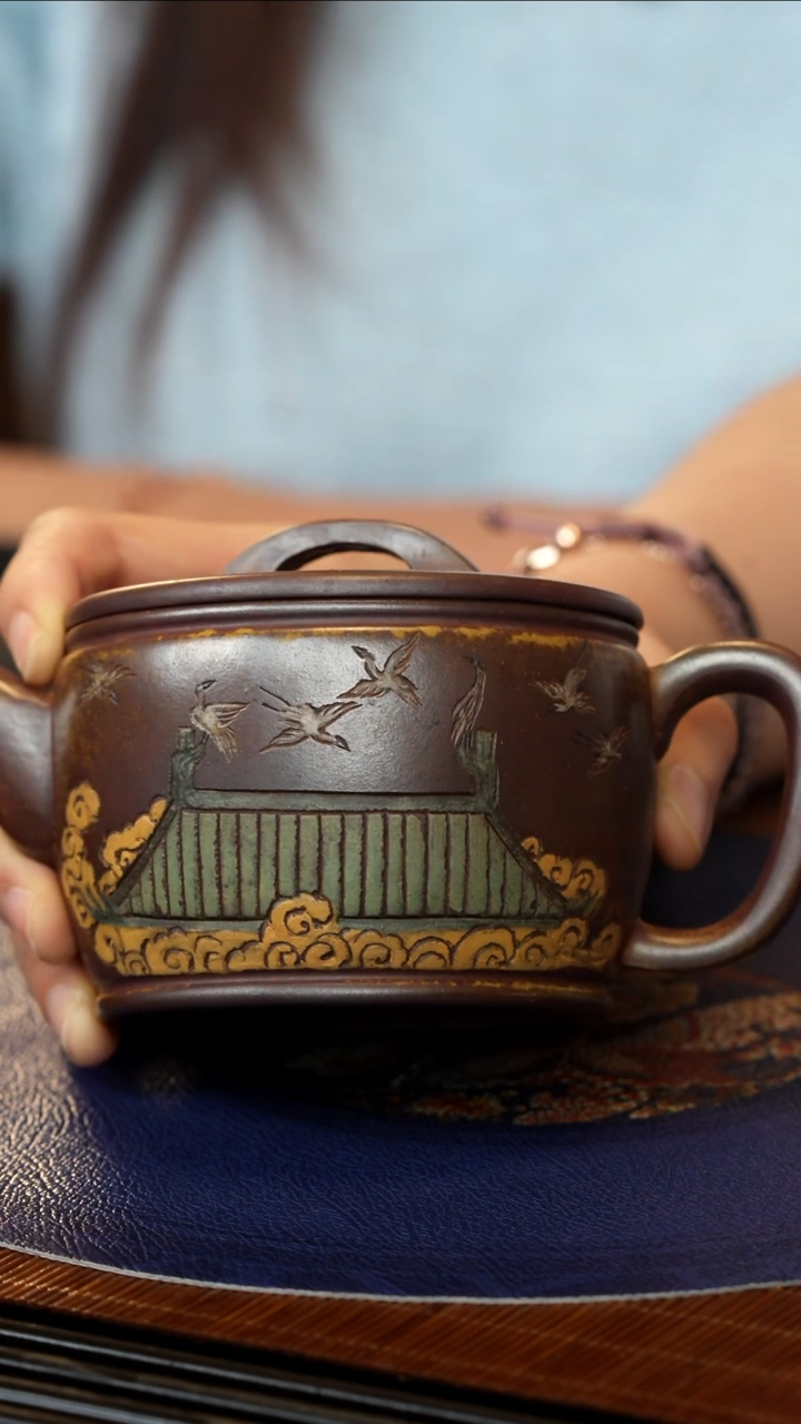 【闪购商品】紫砂茶壶ZLH 复兴窑 汉瓦 280cc