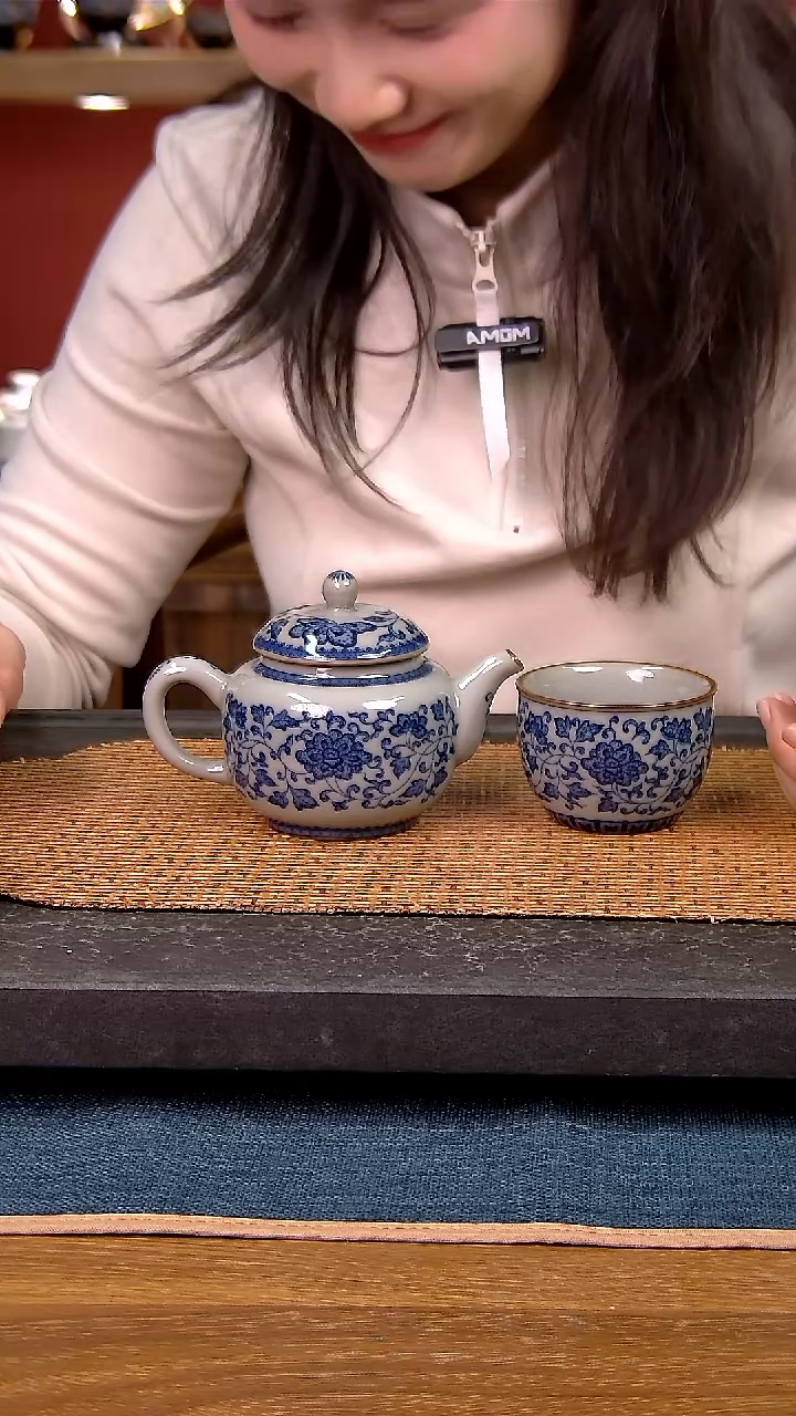 简装家用款2件套 老陶泥开片纹陶瓷茶具