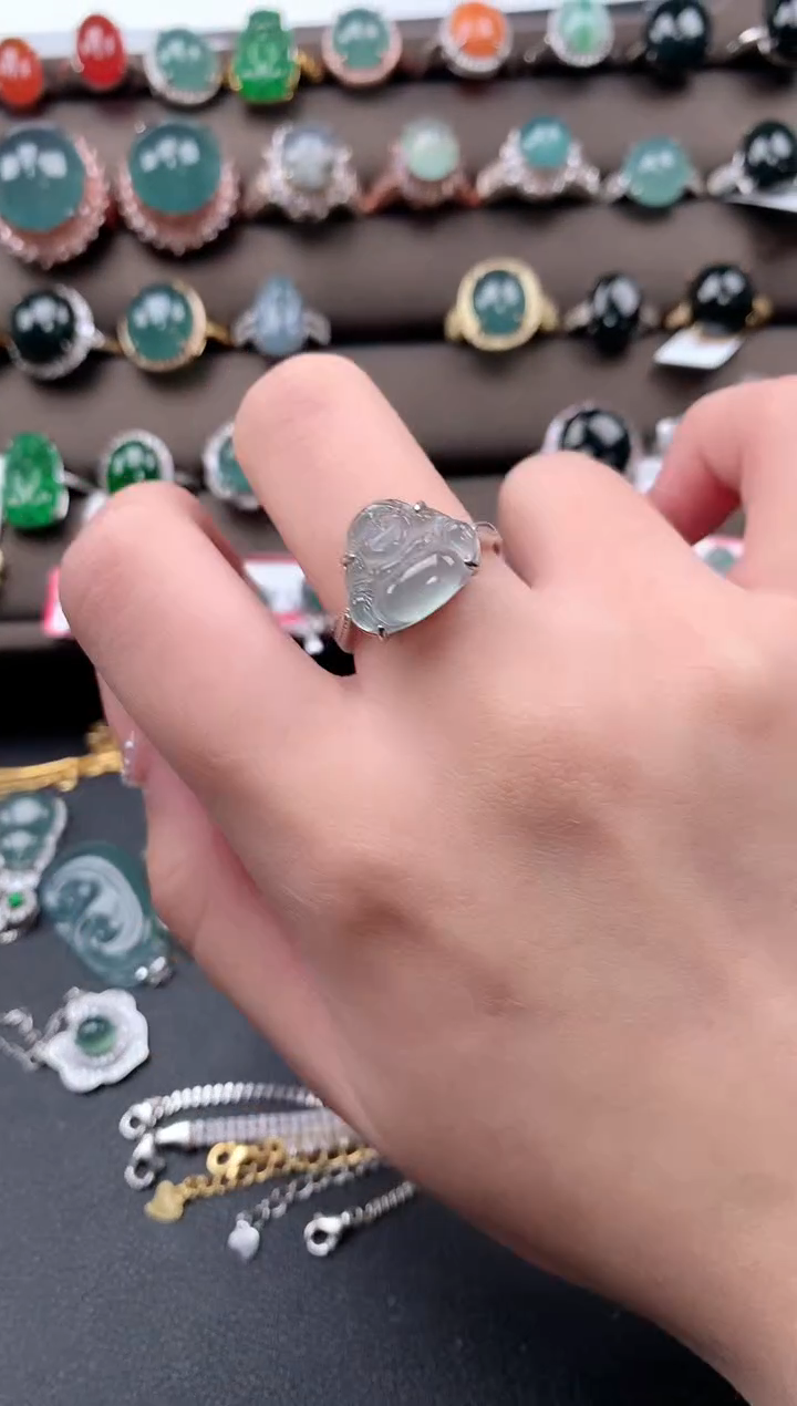 【闪购商品】翡翠戒指银S925镶嵌4521424