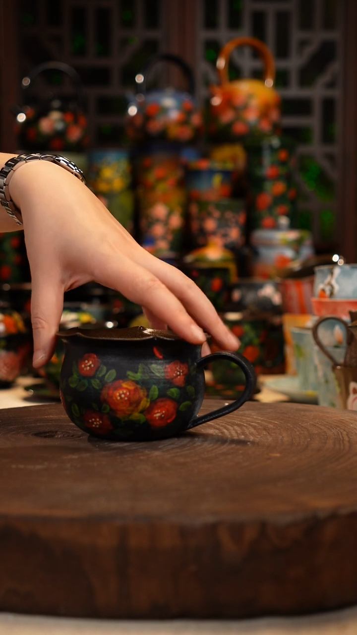 油画 手绘釉下彩