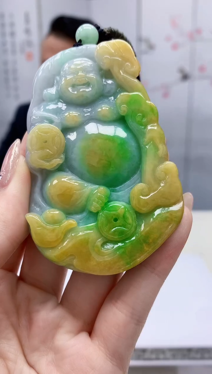 【闪购商品】定制翡翠未镶嵌4969jw-毛货挂件60