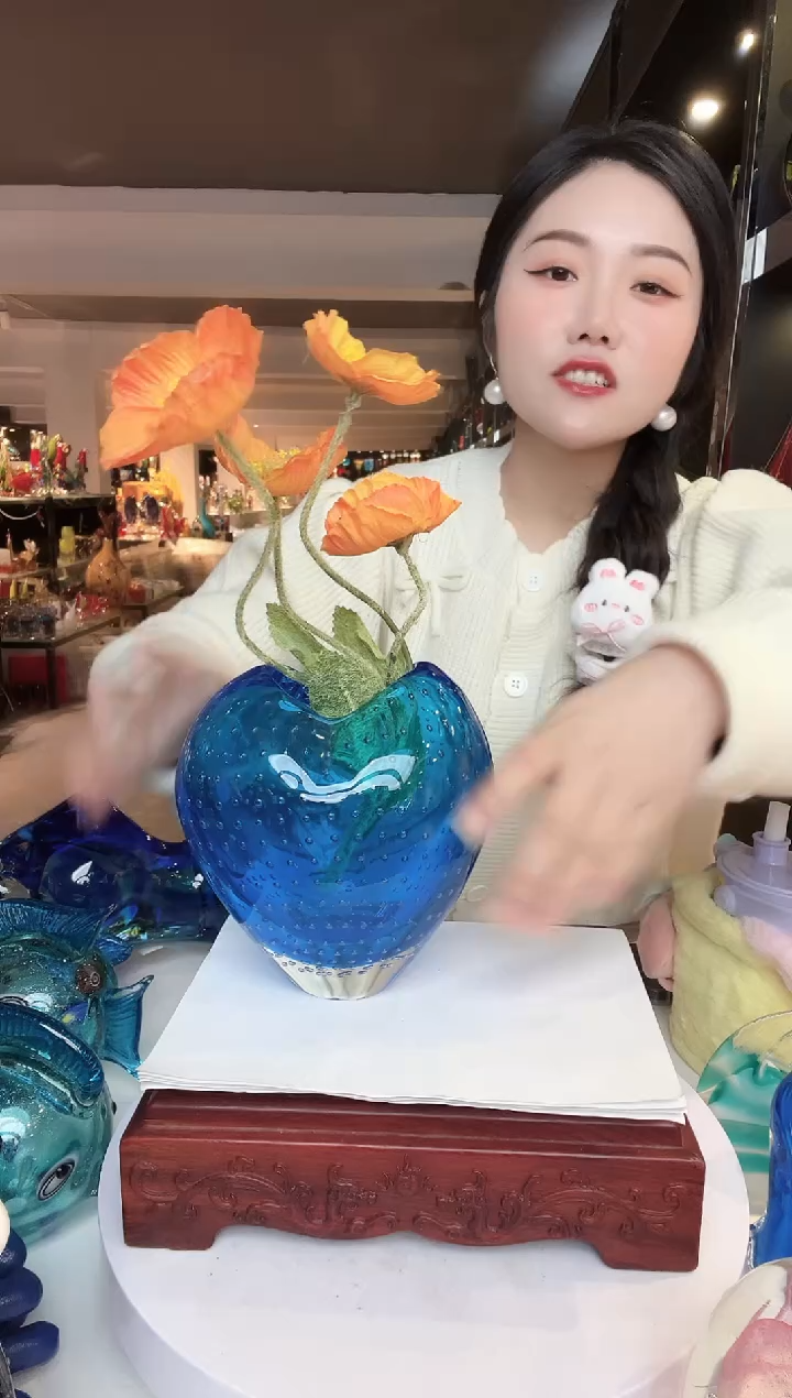 【闪购商品】茶盏琉璃摆件家居摆件