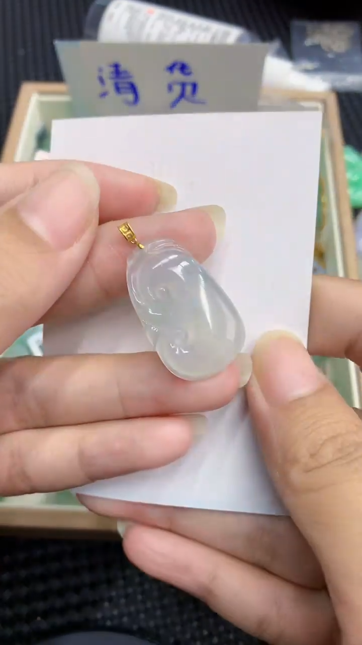 【闪购商品】翡翠颈饰18K金镶嵌            8