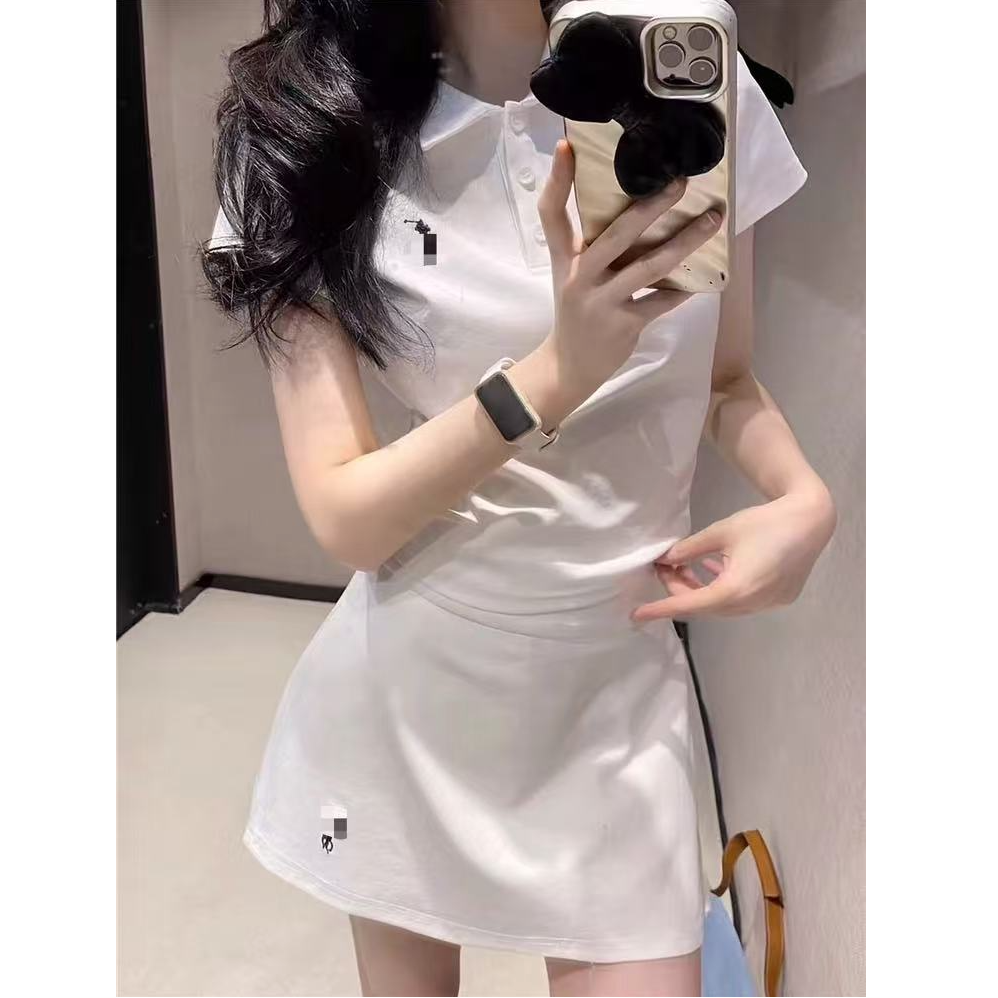 2025新款刺绣翻领夏季polo短袖休闲运动套装洋气短裤