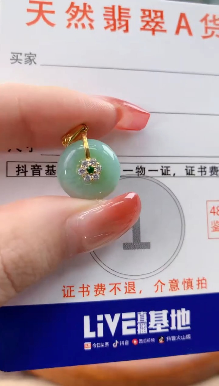 颈饰未镶嵌翡翠天然A货翡翠挂件