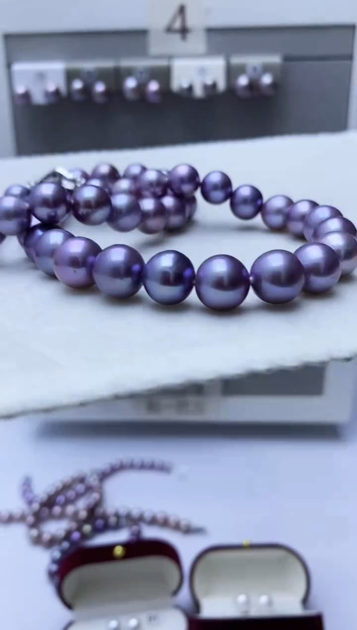 【闪购商品】淡水珍珠耳饰银S925镶嵌全珠链