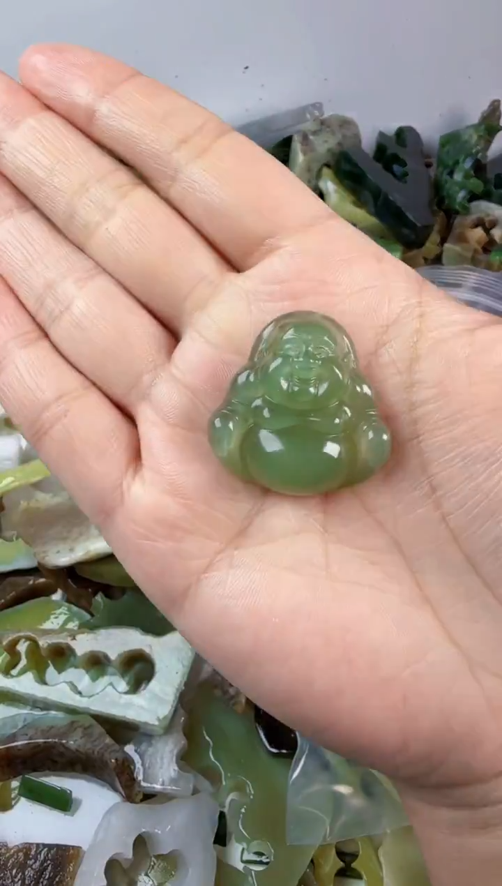 颈饰未镶嵌和田玉风*弥勒佛