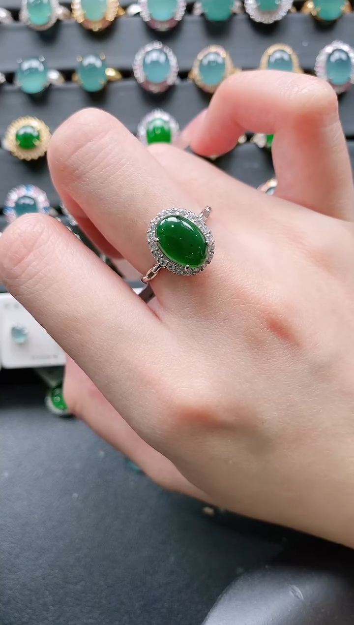 【闪购商品】翡翠戒指银S925镶嵌11111111