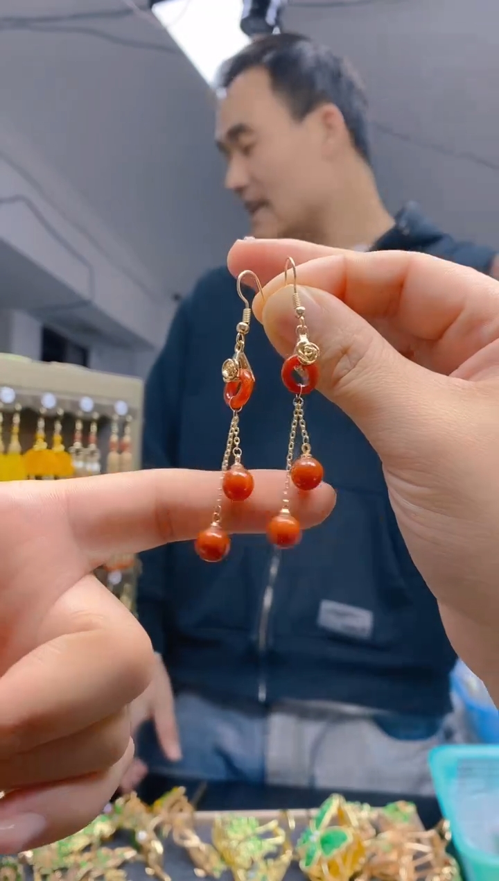 【闪购商品】翡翠耳饰合金0296翡翠耳钩