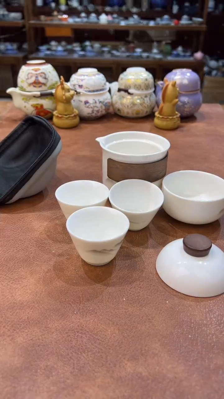 真的很便宜会开片的旅行茶具