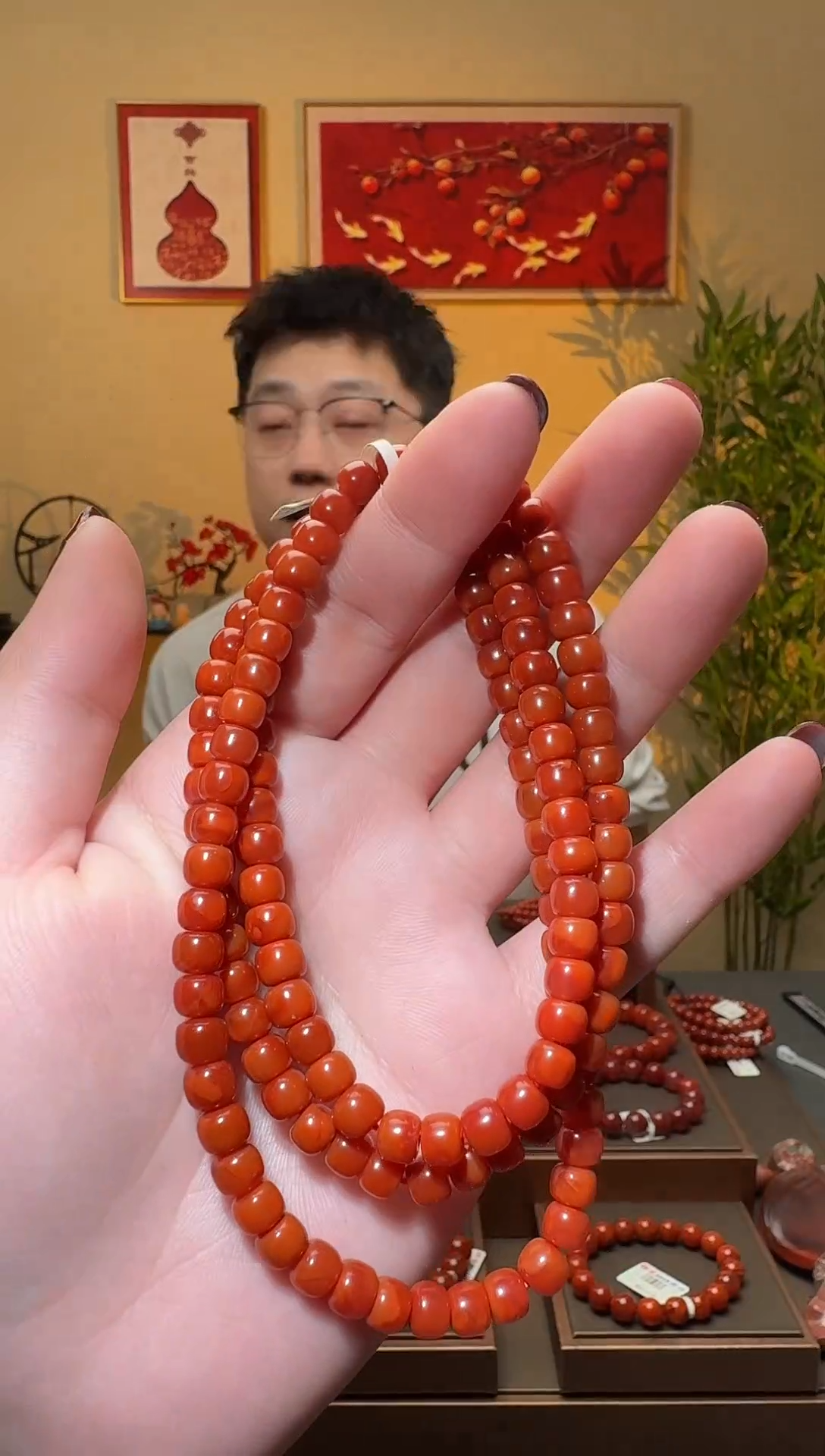【闪购商品】南红玛瑙手链未镶嵌一条约6mm 多样性发货