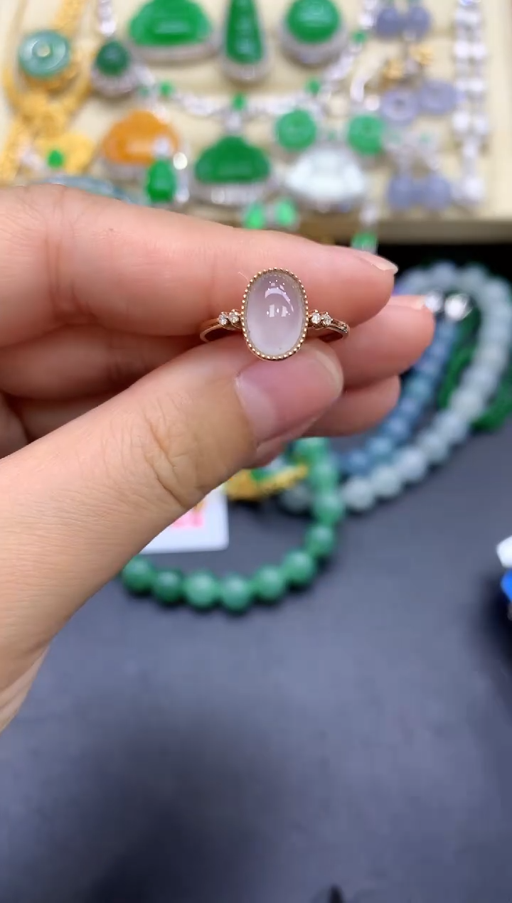 18K金镶嵌戒指翡翠295-中国好珍宝