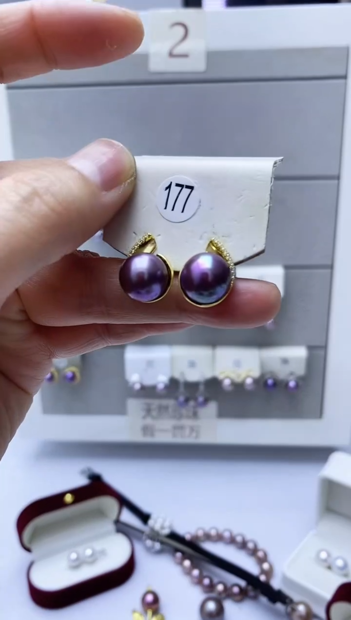 【闪购商品】淡水珍珠耳饰银S925镶嵌177