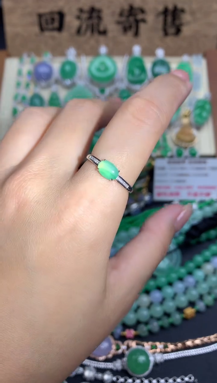【闪购商品】翡翠戒指18K金镶嵌324-中国好珍宝