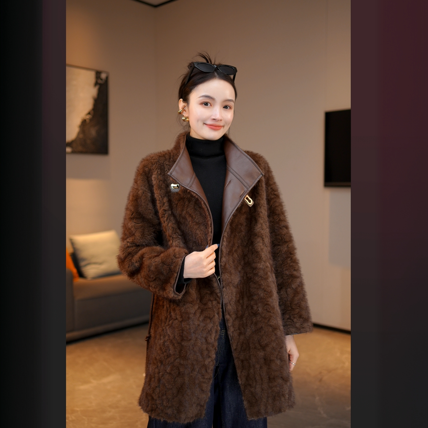 【LDT】2025双面双穿高奢复古双面双穿外套2025新款大气老钱风大衣