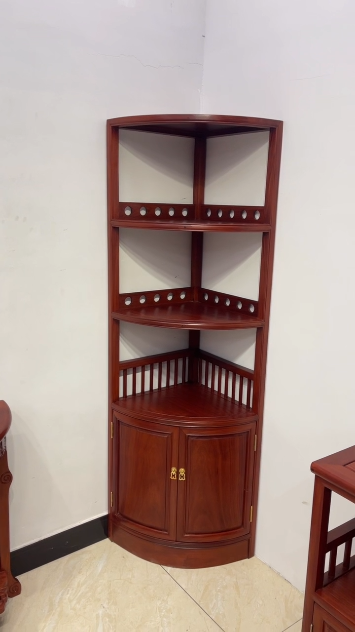 紫檀木类成套家具大果紫檀角柜46*176高