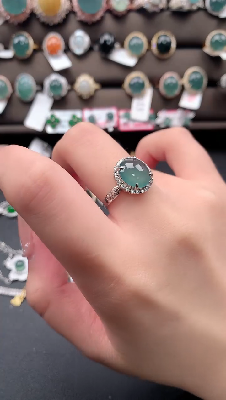 【闪购商品】翡翠戒指银S925镶嵌51241