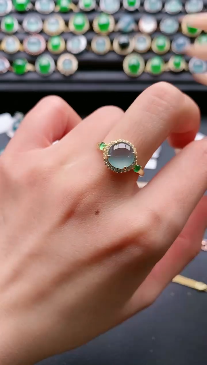 【闪购商品】翡翠戒指银S925镶嵌1111111