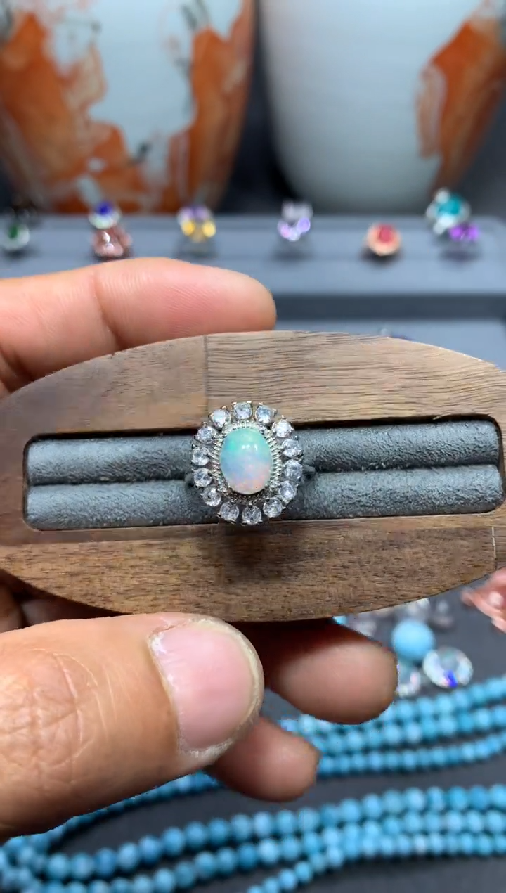 【闪购商品】欧泊戒指未镶嵌W88（随机性发货只发一单）