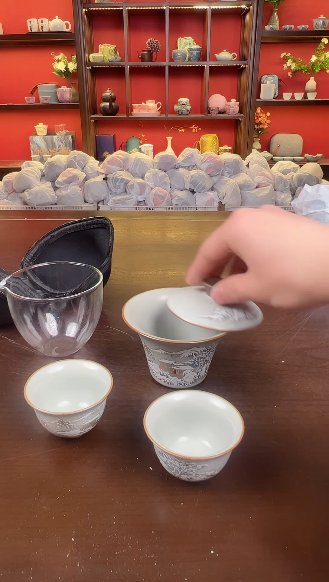 【闪购商品】雪景盖碗111111111111111