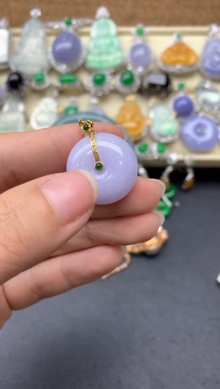 【闪购商品】翡翠颈饰18K金镶嵌306-中国好珍宝